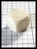 Dice : Dice - 6D - White Hollow Unknown Irregular Pips - Ebay Aug 2013